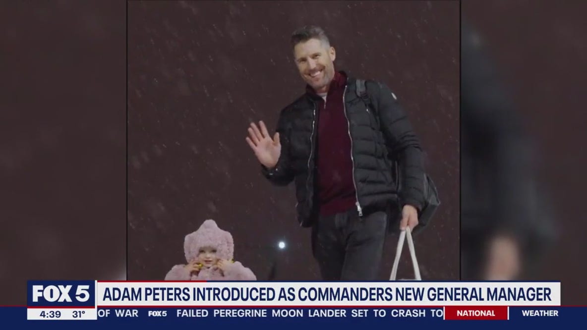 Adam Peters introduced as Commanders new general manager